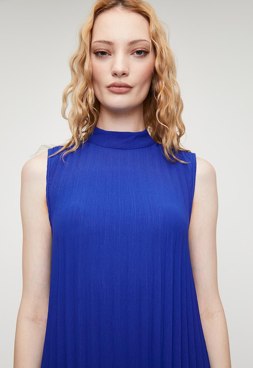 Superbalist - Pleated column maxi dress - blue