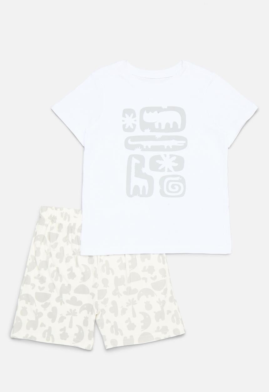 Pop Candy - Pj set-grey & white