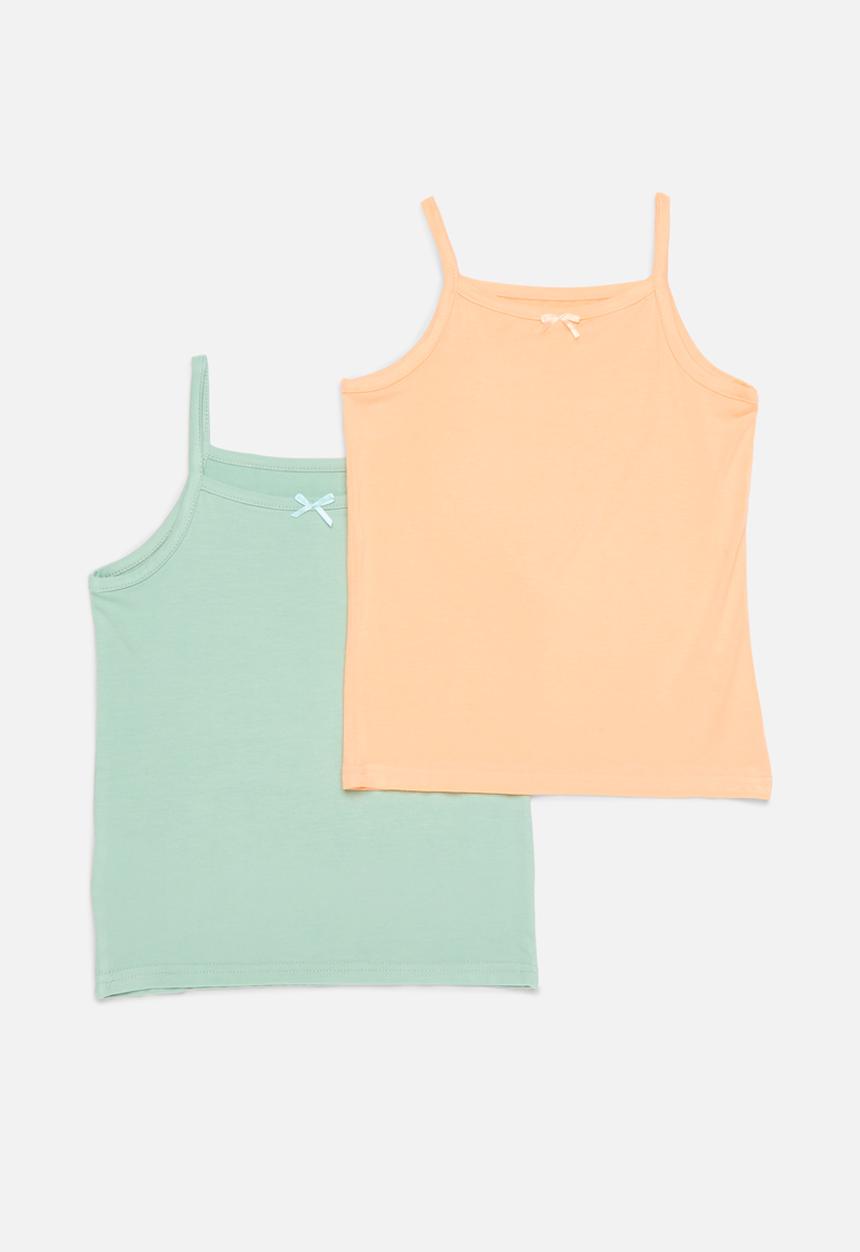 Pop Candy - 2 Pack vest set - orange & light blue