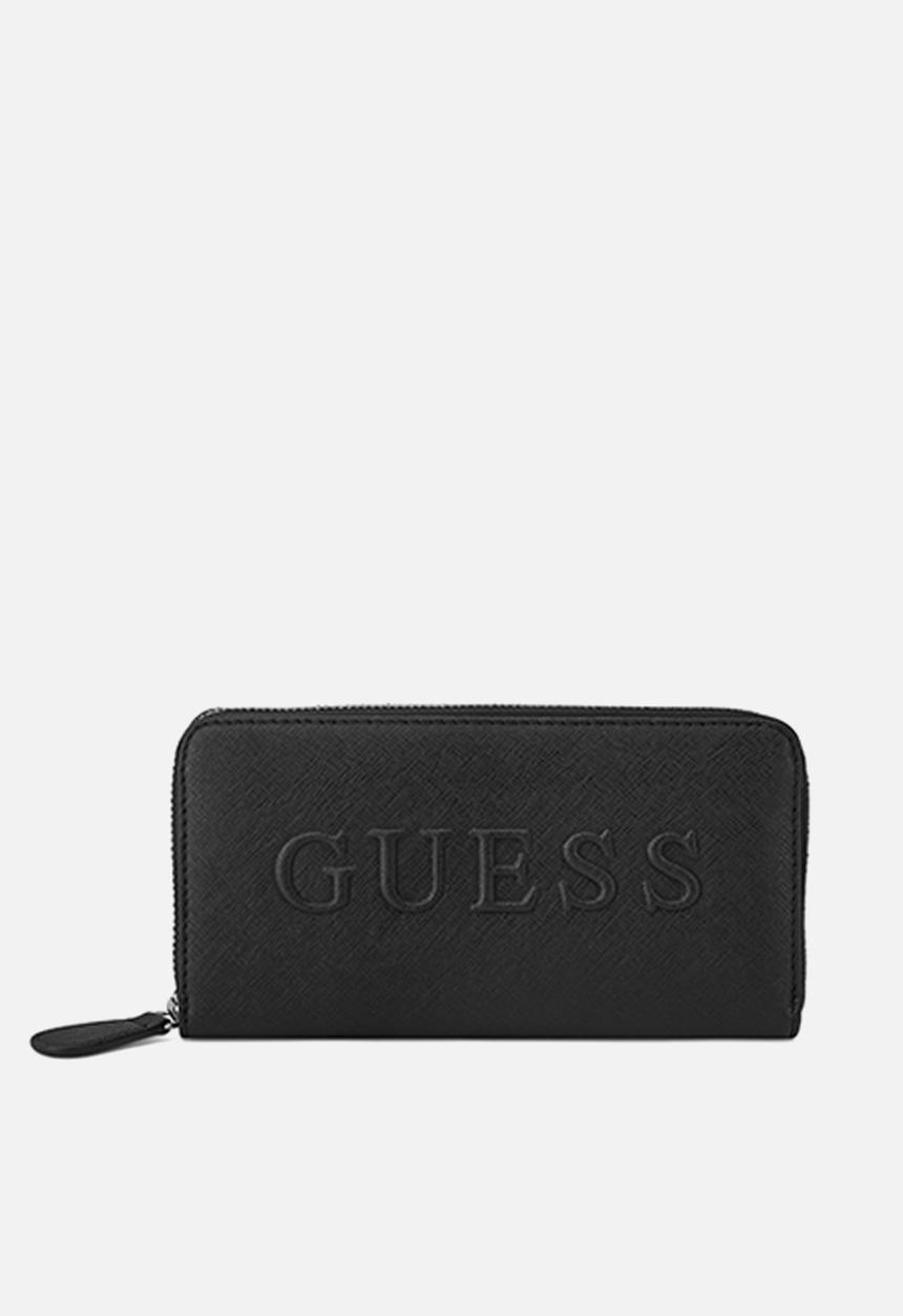 GUESS - Haddington medium zip around - black