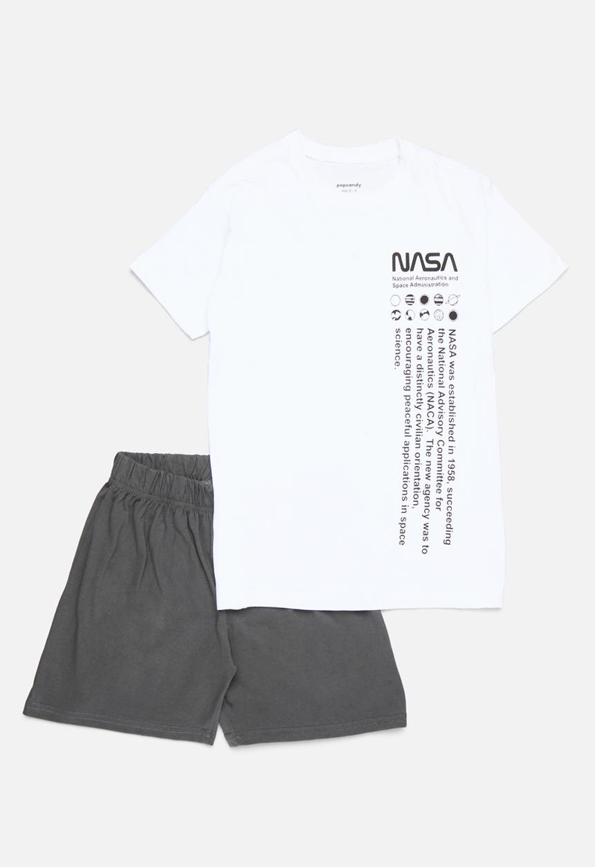 Pop Candy - Nasa pj set - charcoal & white