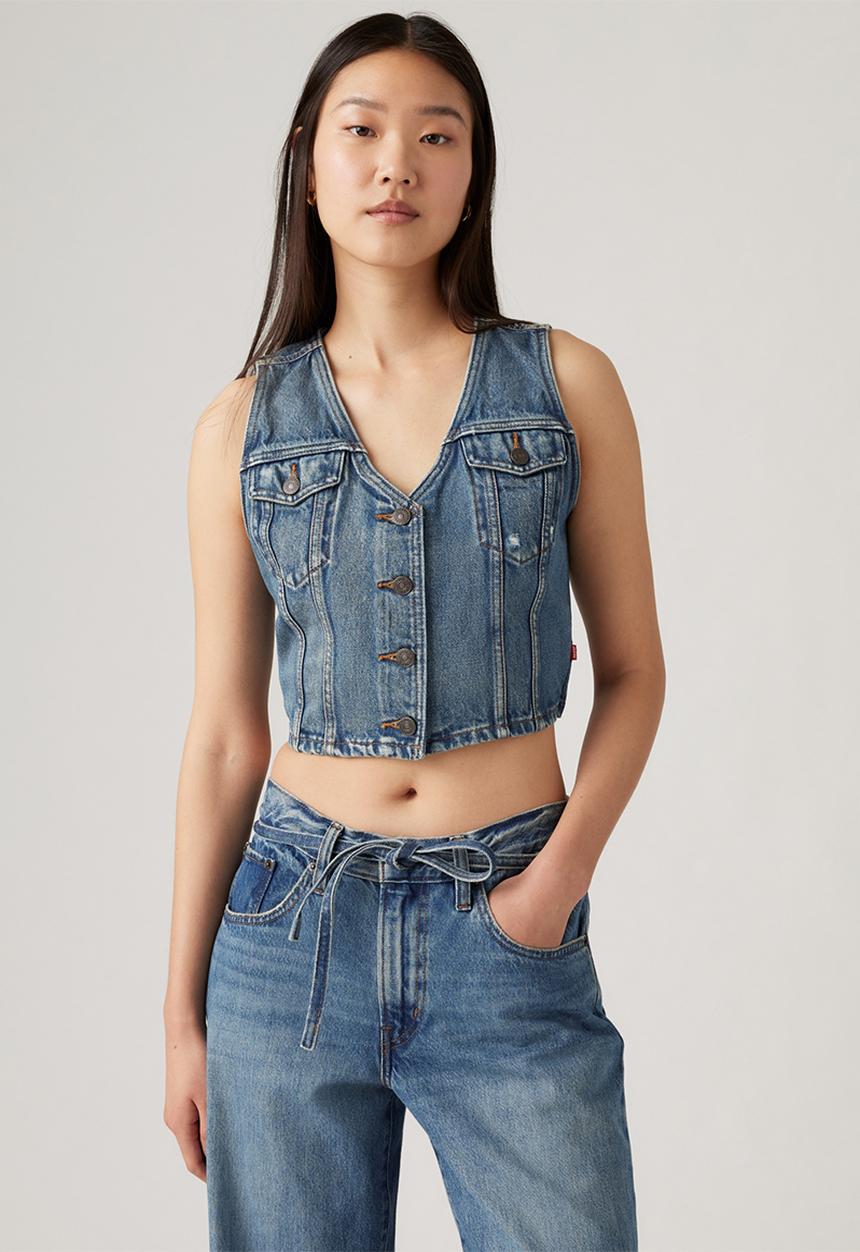 Levi’s® - Bella denim corset low fi prep vest trnsitnl - blue