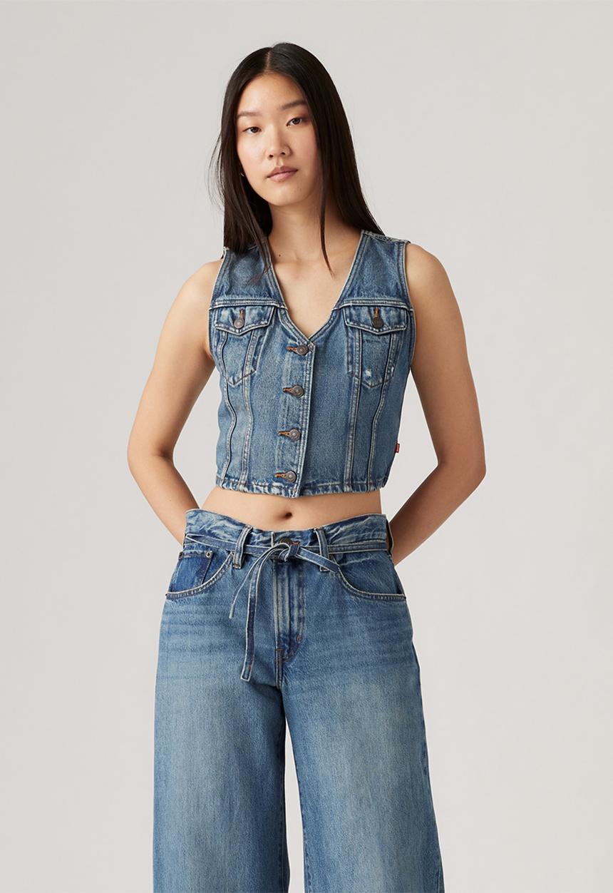 Levi’s® - Bella denim corset low fi prep vest trnsitnl - blue