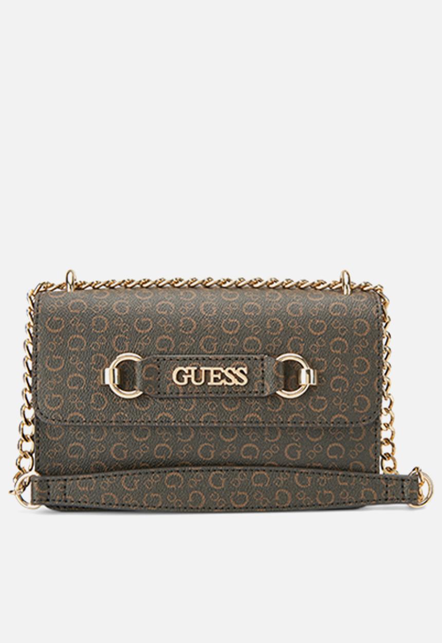 GUESS - Fiddlewood mini crossbody flap - natural