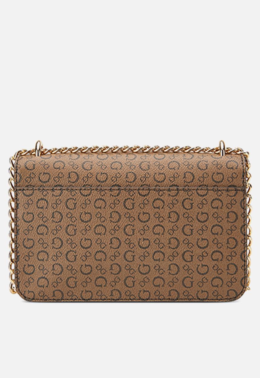 GUESS - Fiddlewood mini crossbody flap - cocoa