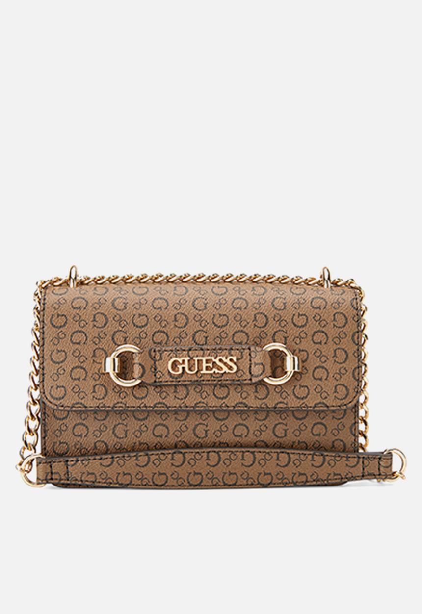 GUESS - Fiddlewood mini crossbody flap - cocoa
