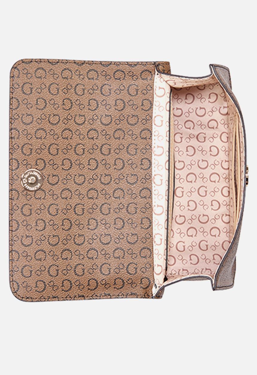 GUESS - Fiddlewood mini crossbody flap - cocoa