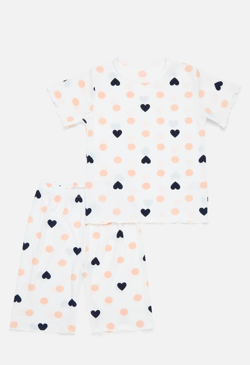 Pop Candy - Heart print pj set - multi 