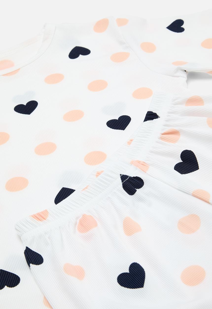 Pop Candy - Heart print pj set - multi 