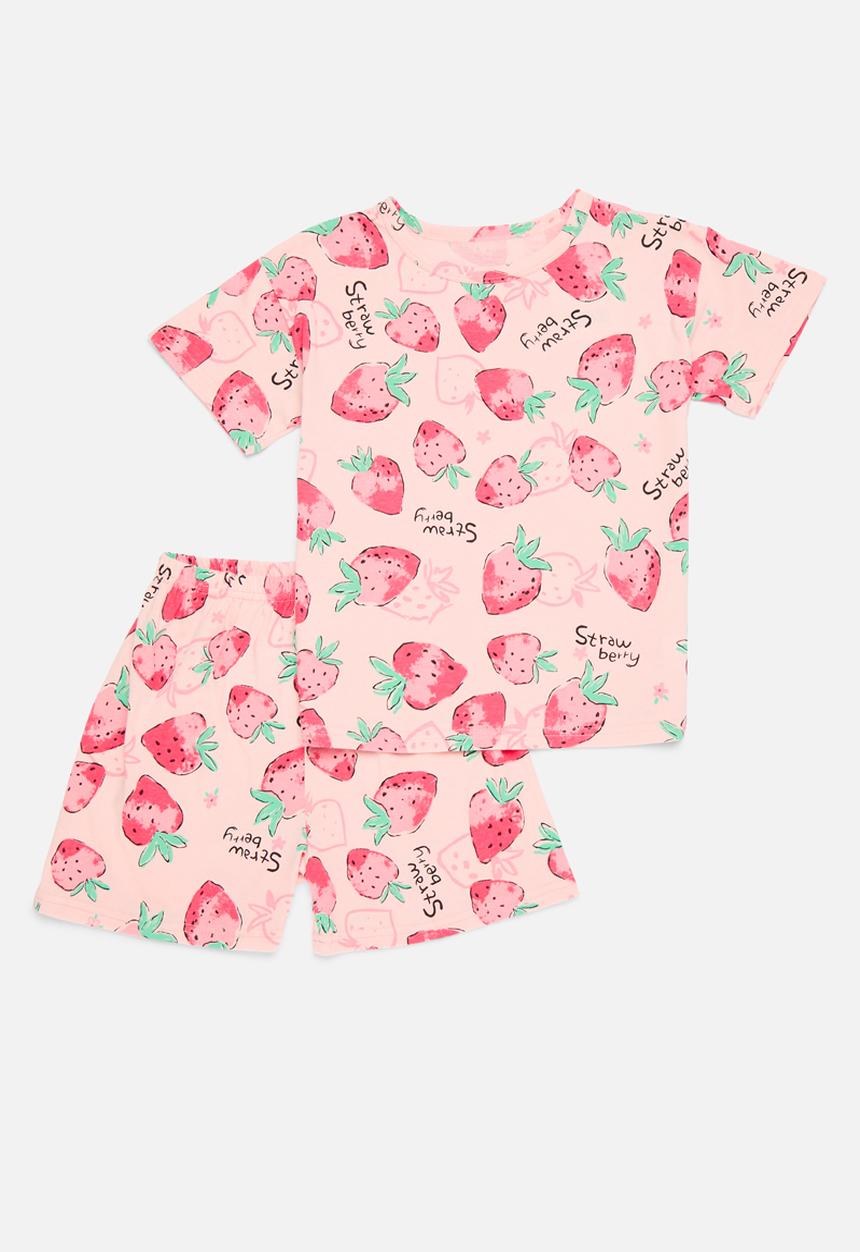 Pop Candy - Strawberry print pj set-pink