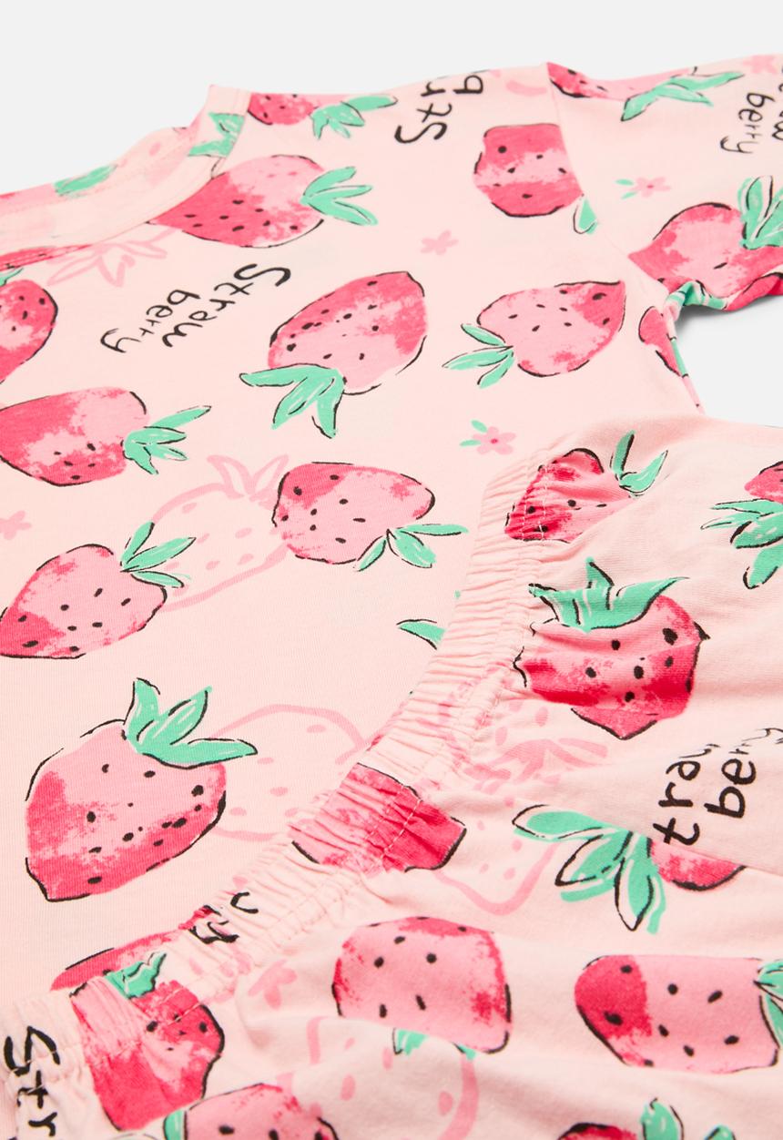 Pop Candy - Strawberry print pj set-pink