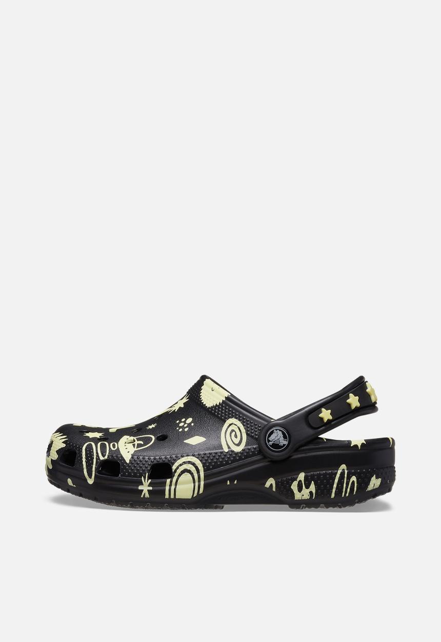 Crocs - Classic Glow-In-the-Dark Space Clog K - Black
