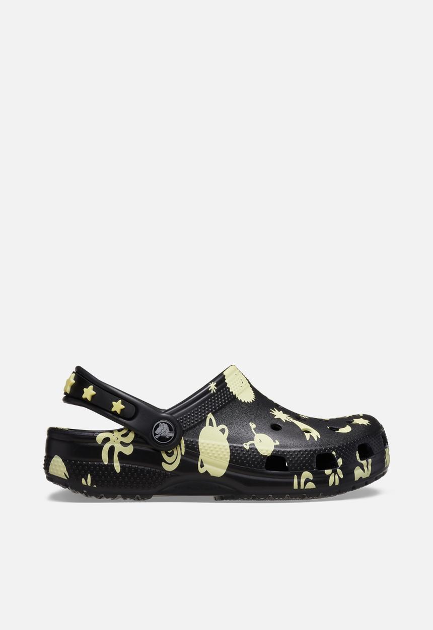 Crocs - Classic Glow-In-the-Dark Space Clog K - Black