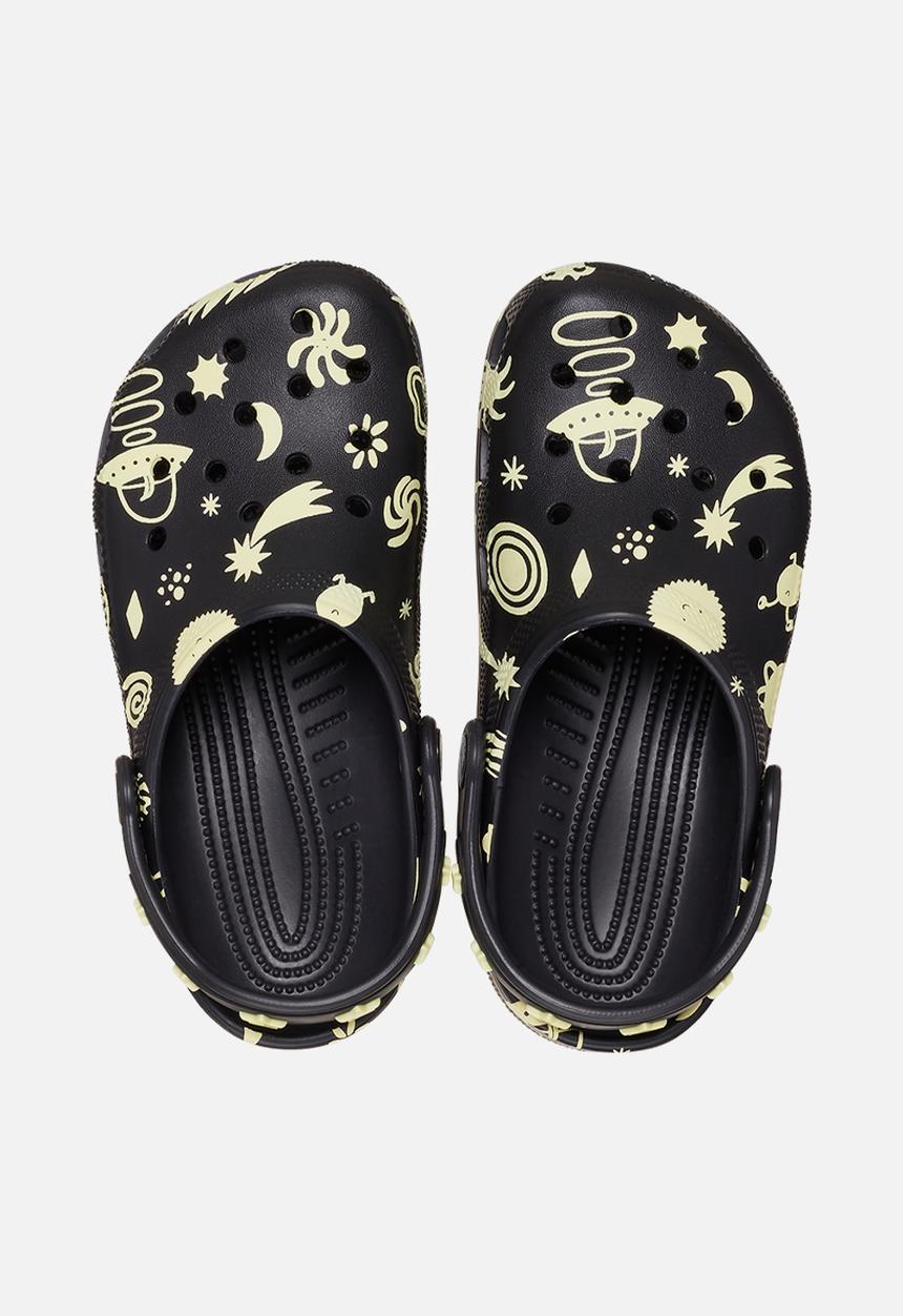 Crocs - Classic Glow-In-the-Dark Space Clog K - Black