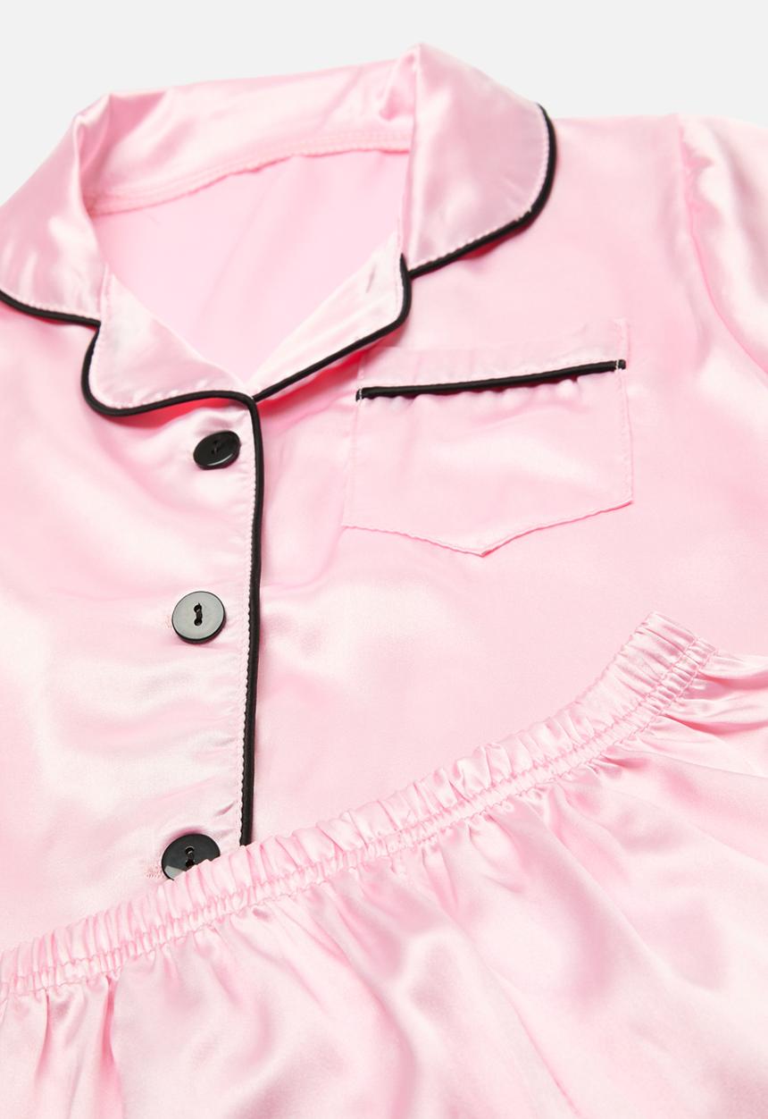 Pop Candy - Contrast pj set - pink & black