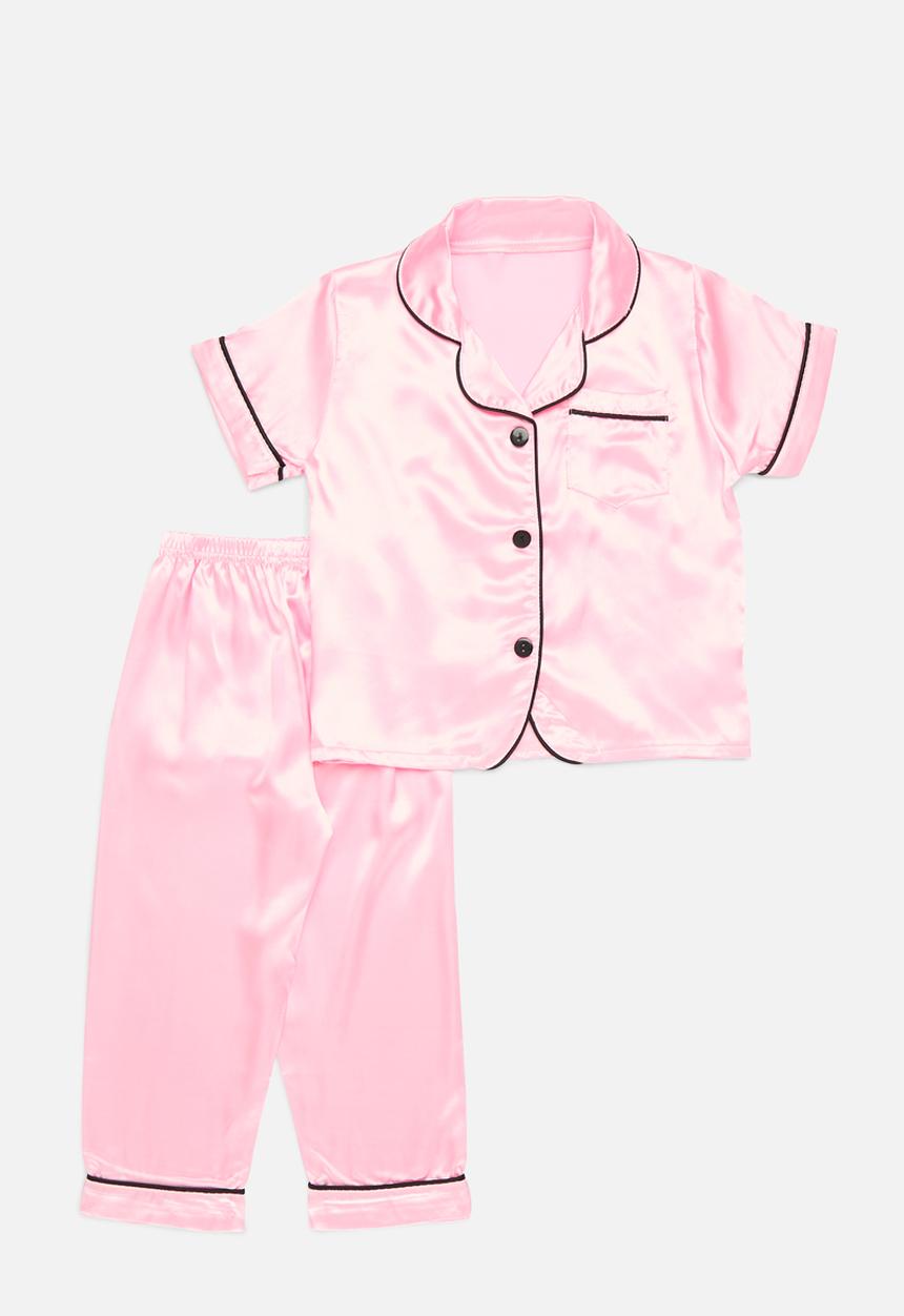 Pop Candy - Contrast pj set-pink & black