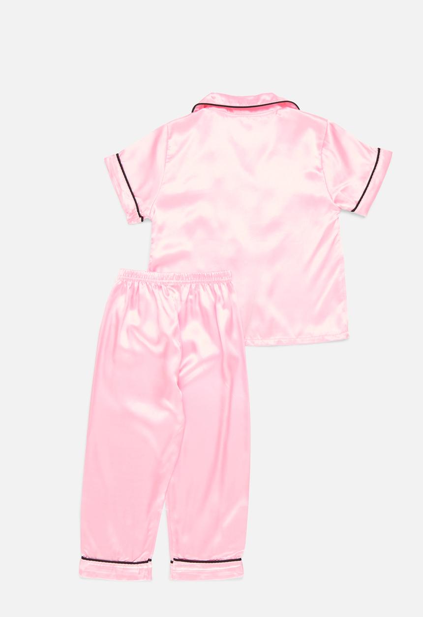 Pop Candy - Contrast pj set-pink & black