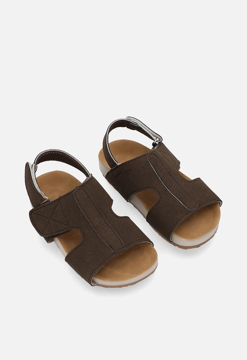 Pop Candy - Faux suede sandals - dark brown