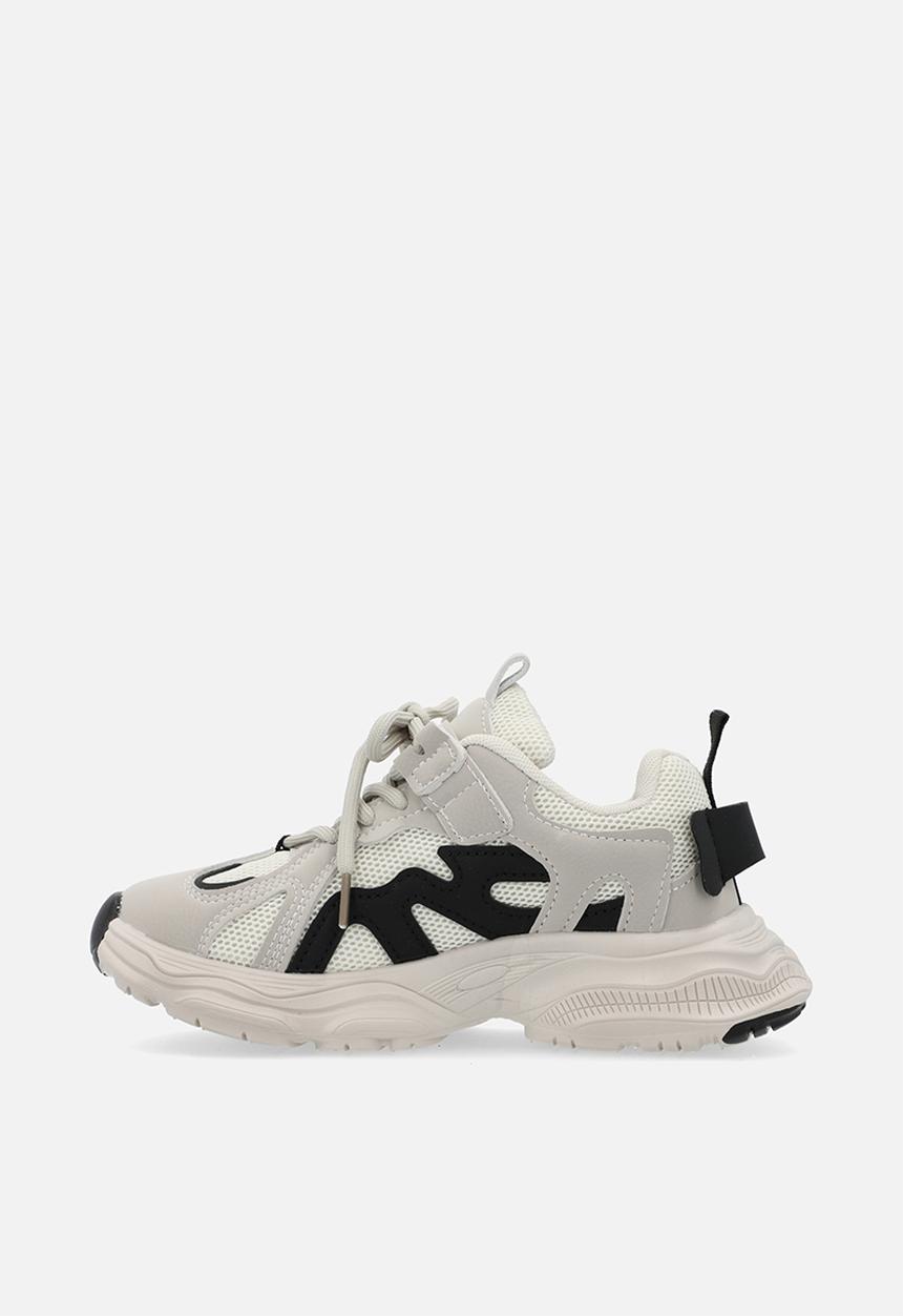 Pop Candy - adjustable & lace up sneakers - white & grey
