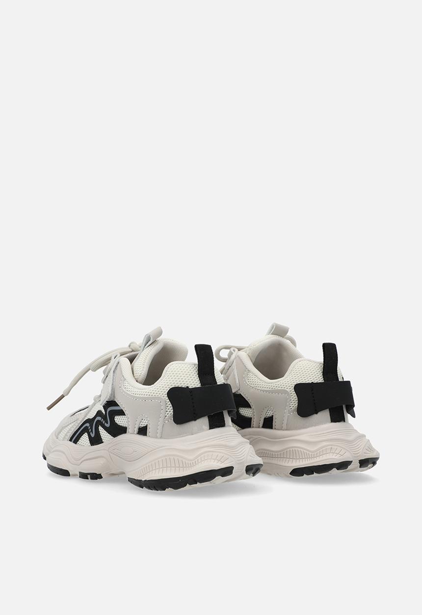 Pop Candy - adjustable & lace up sneakers - white & grey
