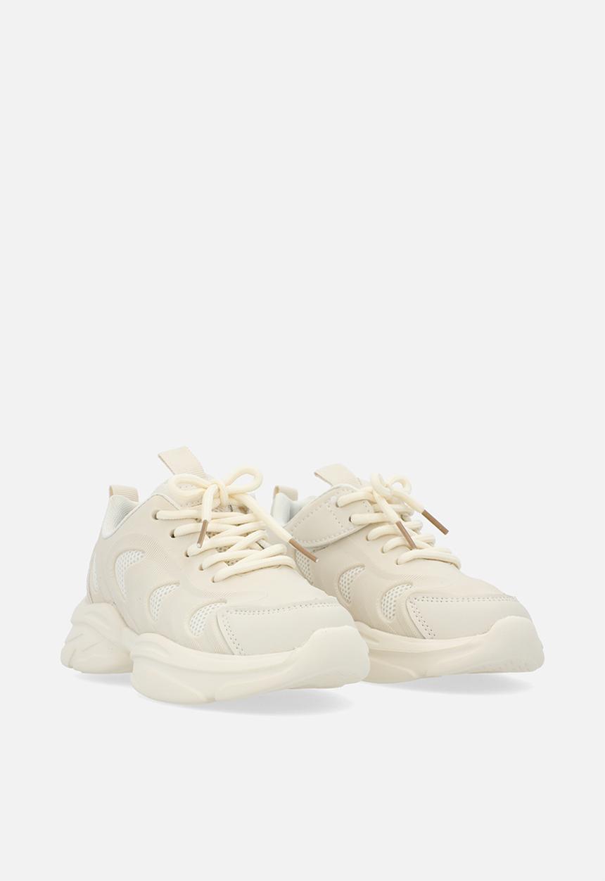 Pop Candy - Lace up sneakers - ecru