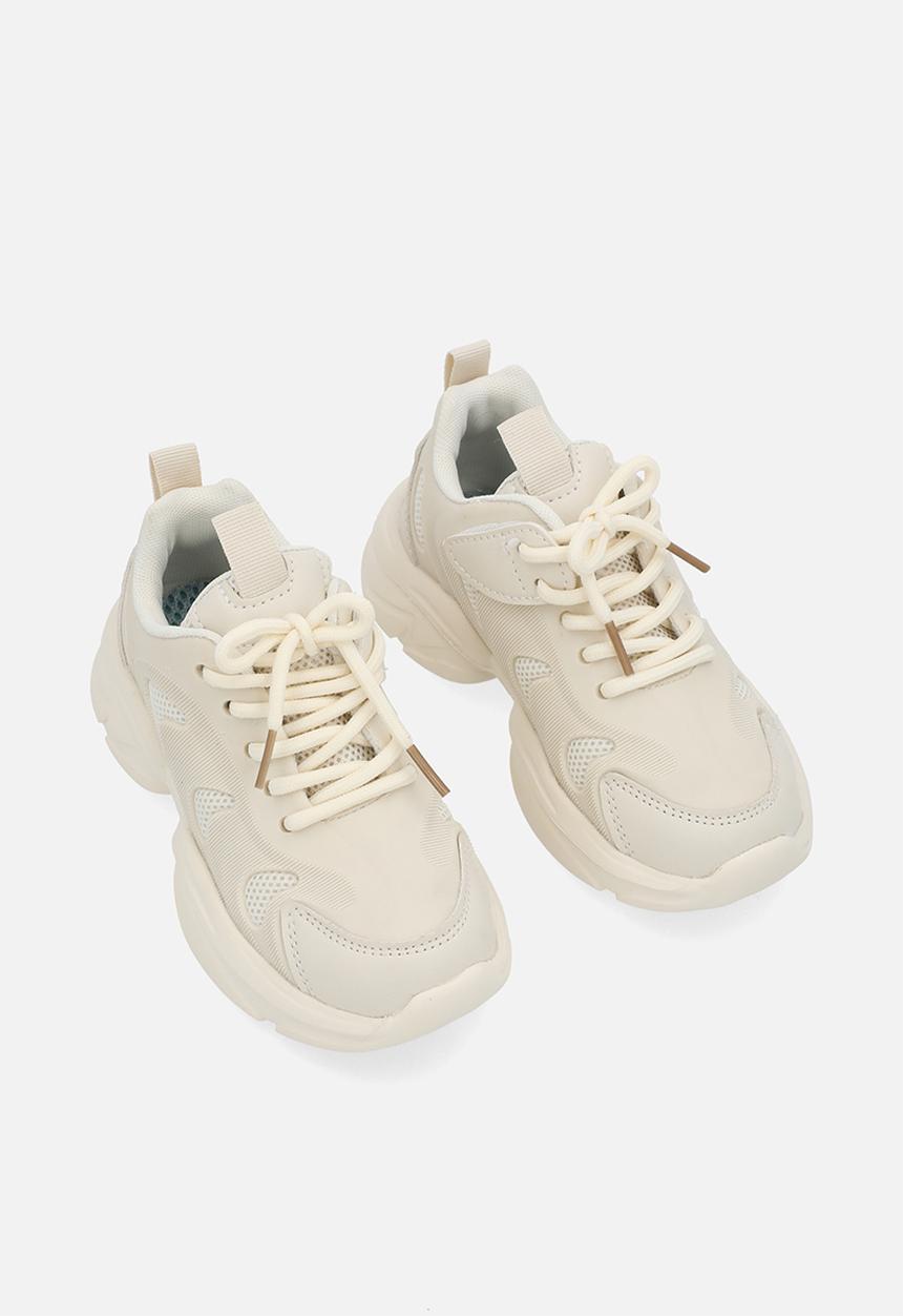 Pop Candy - Lace up sneakers - ecru