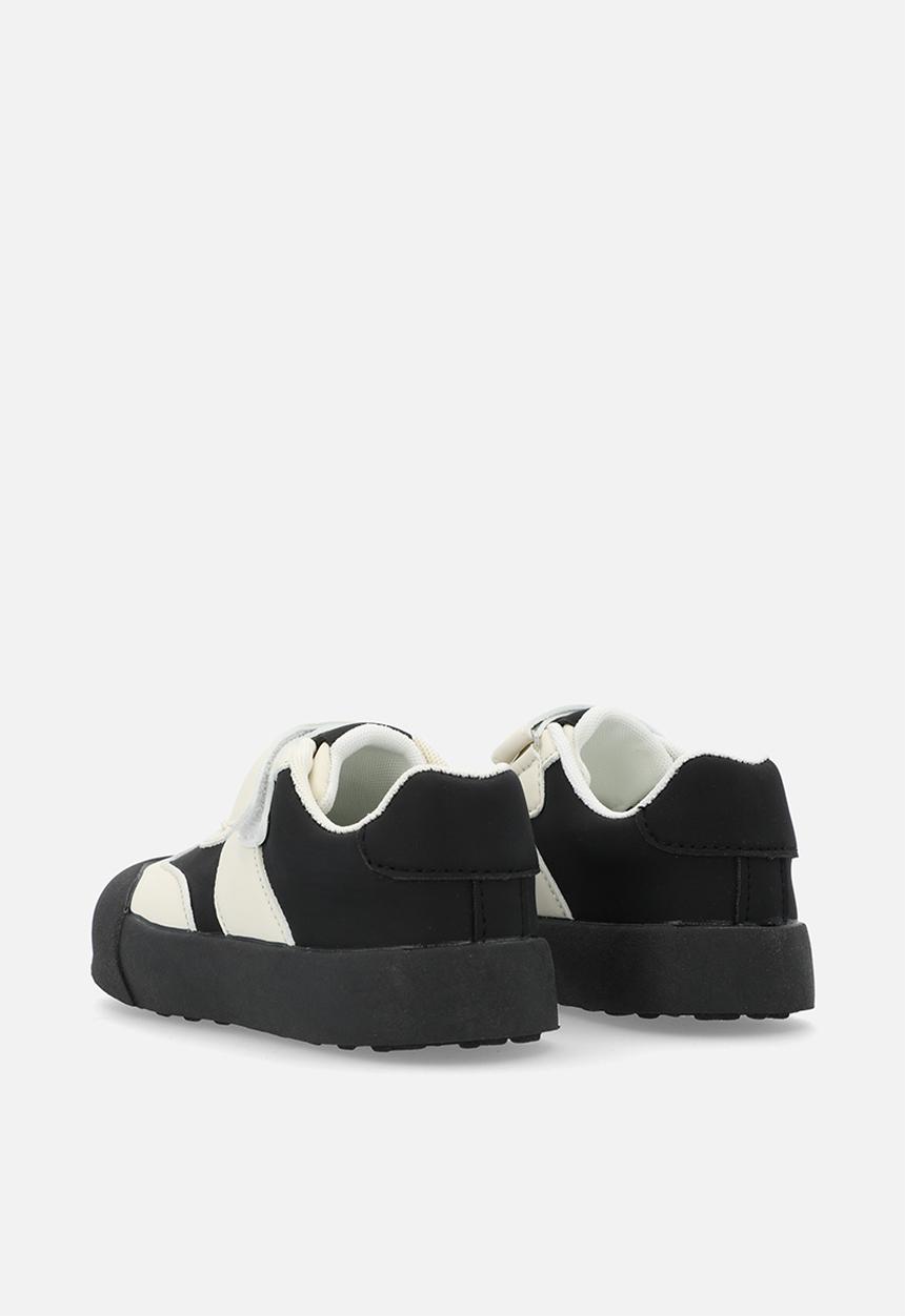 Pop Candy - Lace & velcro strap sneakers - black & white