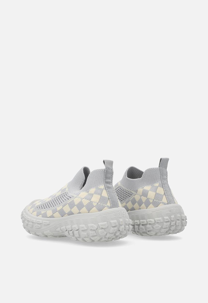 Pop Candy - Checker board slip on sneakers - grey