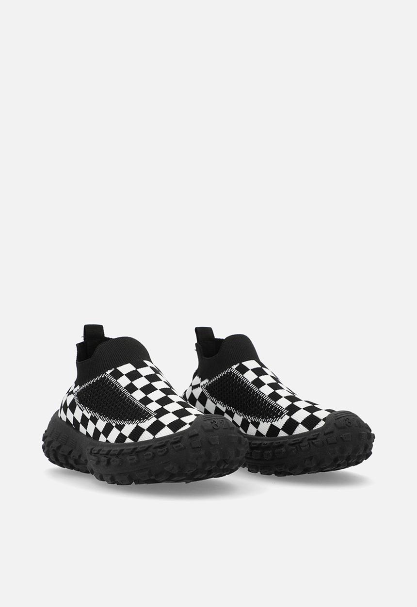 Pop Candy - Checker board slip on sneakers - black