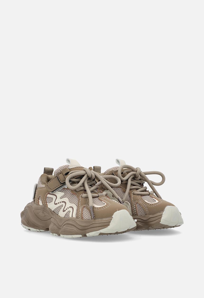 Pop Candy - Velcro & lace sneakers - brown
