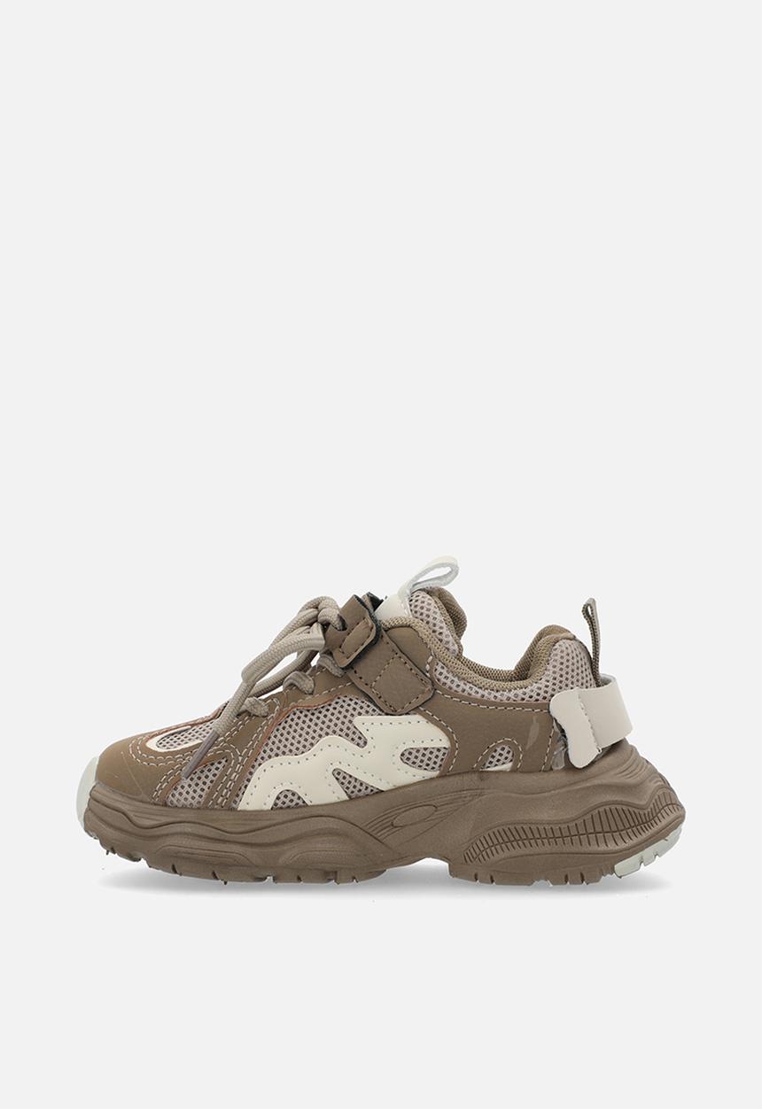 Pop Candy - Velcro & lace sneakers - brown