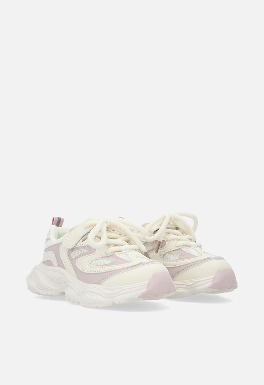 Pop Candy - Lace up sneakers - pink & white