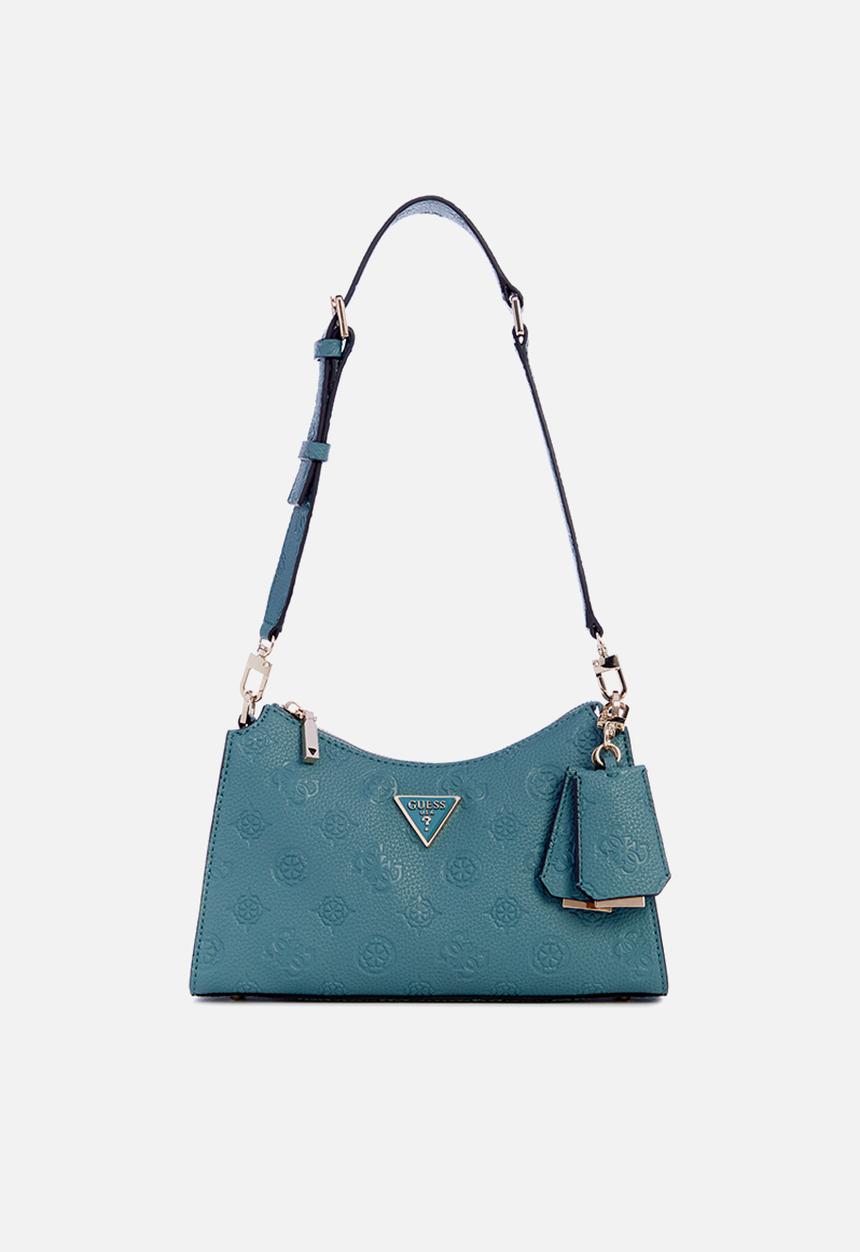 GUESS - Cresidia top zip shoulder bag - teal