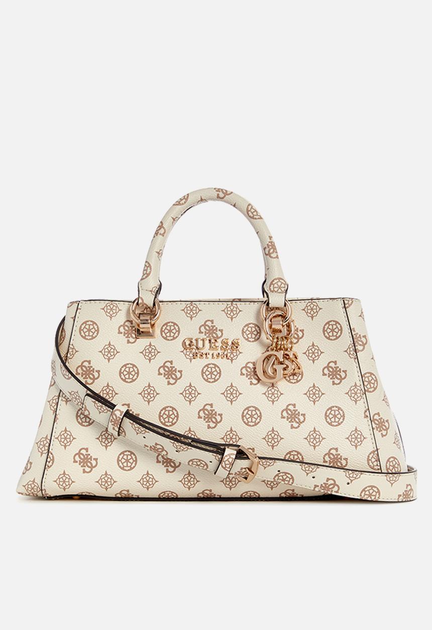 GUESS - Evelune girlfriend satchel - cream logo