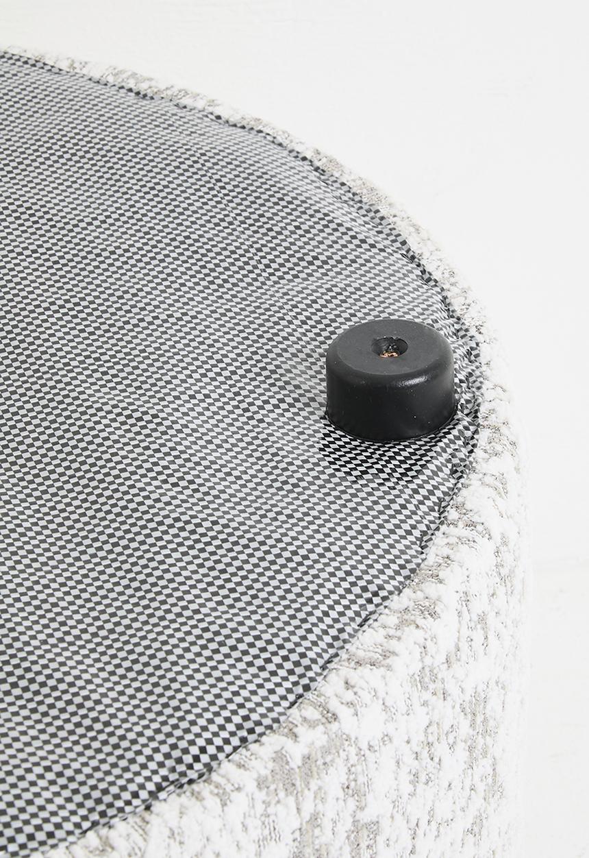 Sixth Floor - Titan large ottoman - grey
