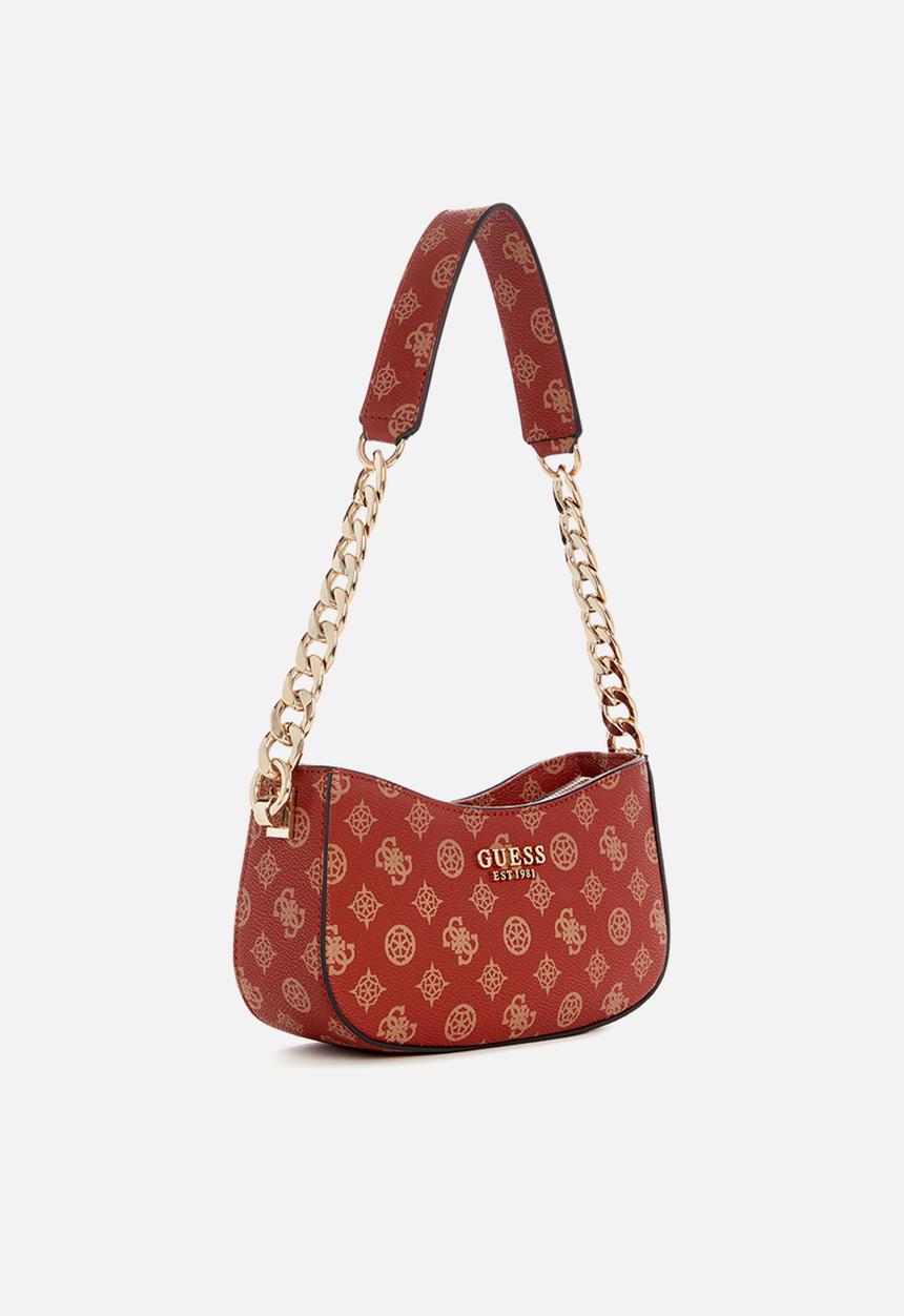 GUESS - Evelune top zip shoulder bag - ginger logo