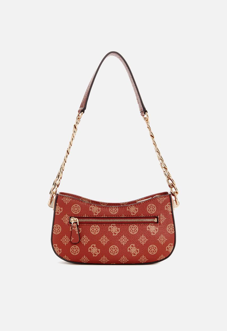 GUESS - Evelune top zip shoulder bag - ginger logo