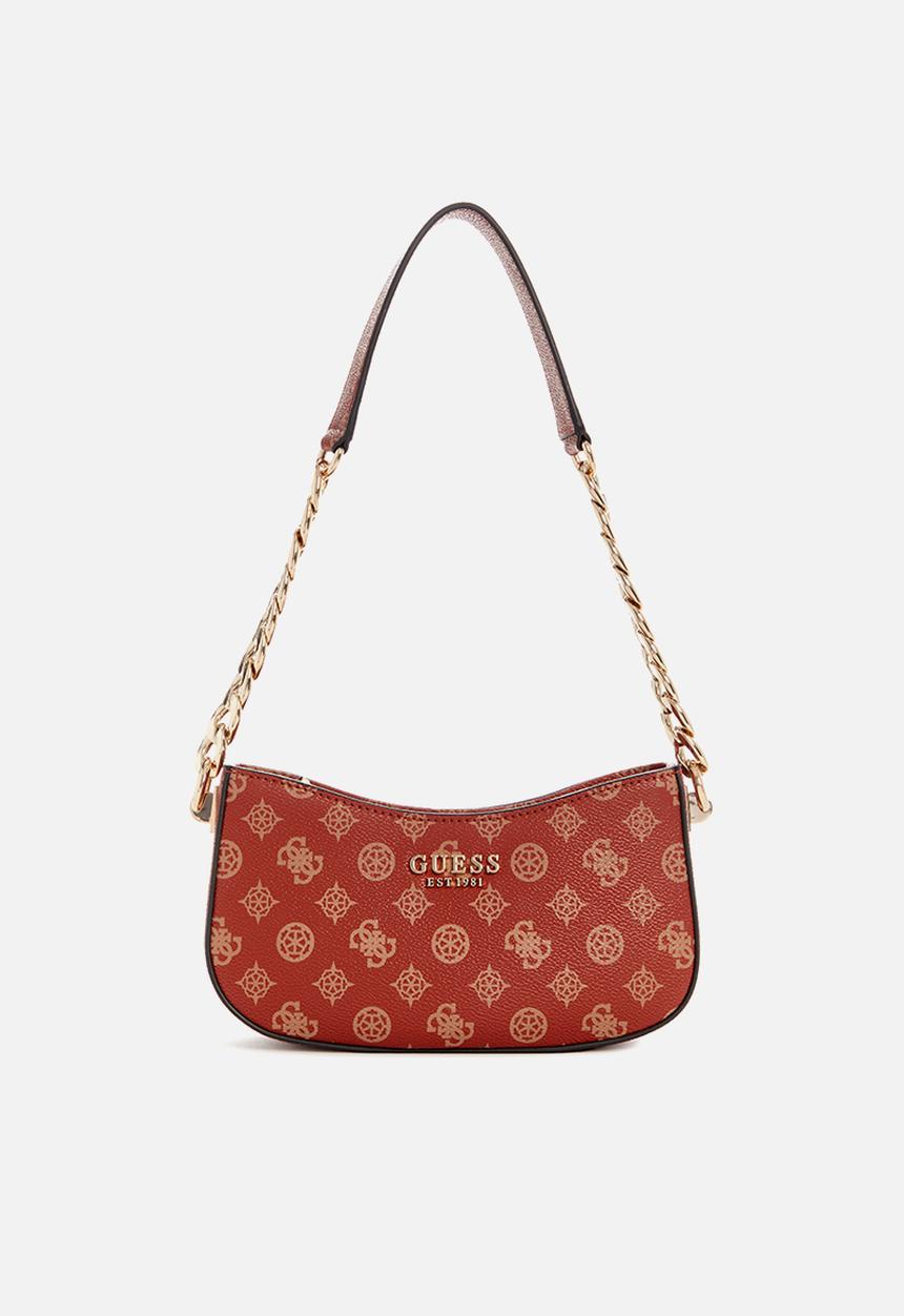 GUESS - Evelune top zip shoulder bag - ginger logo