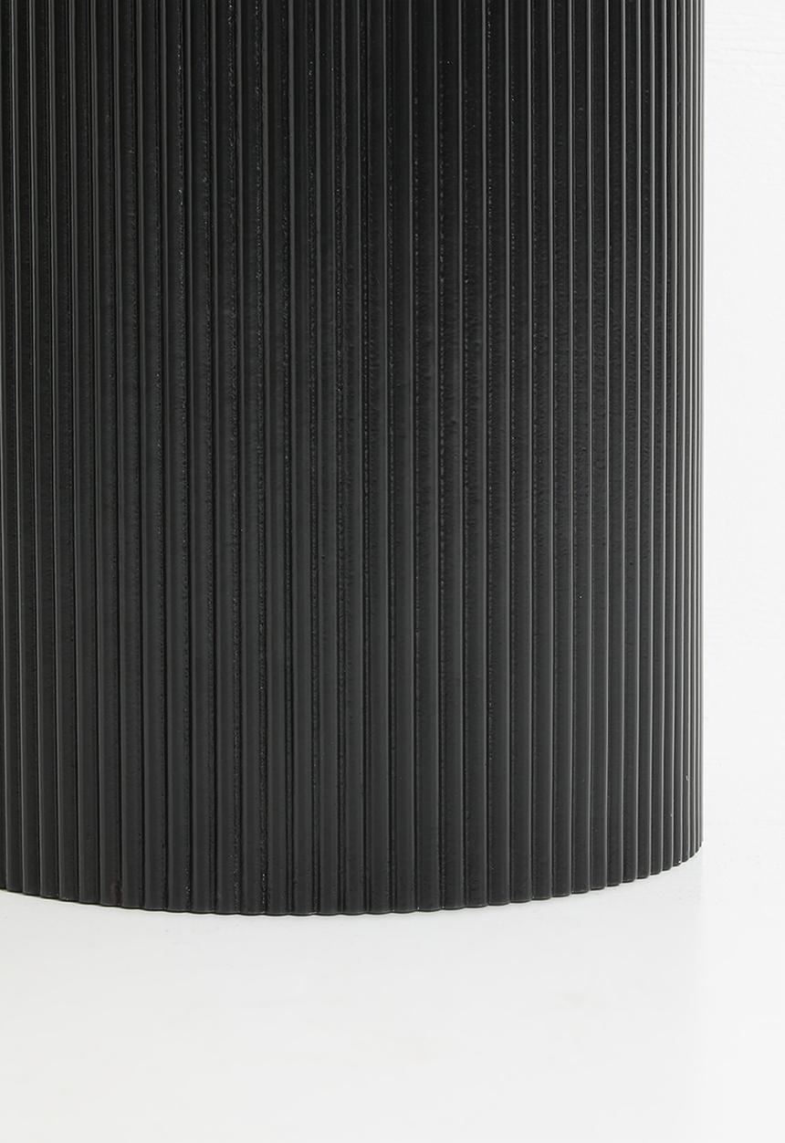 Native Decor - Fluted marble storage side table - black