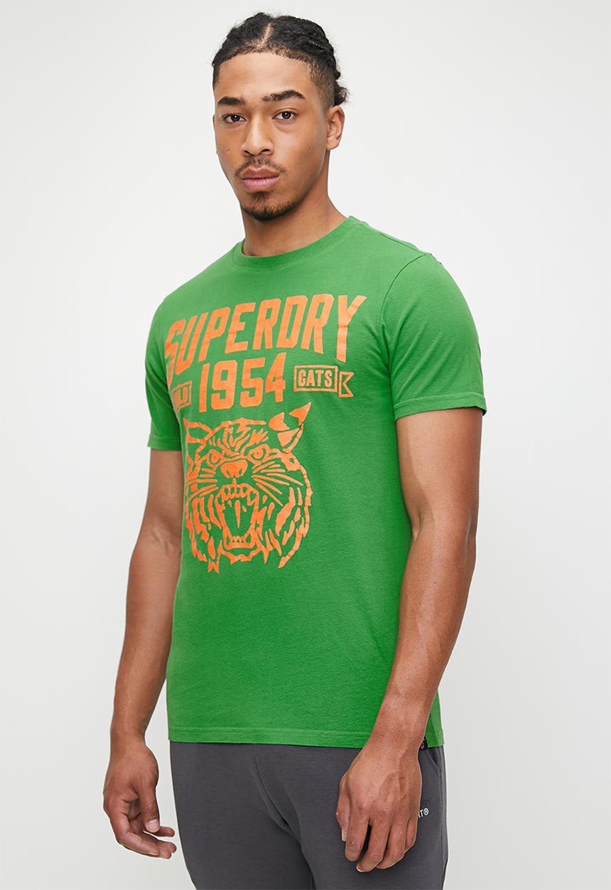 Superdry. - Track & Field Ath Graphic Tee - Oregon Green