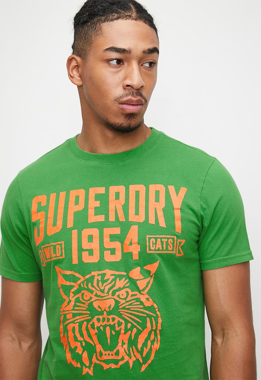 Superdry. - Track & Field Ath Graphic Tee - Oregon Green