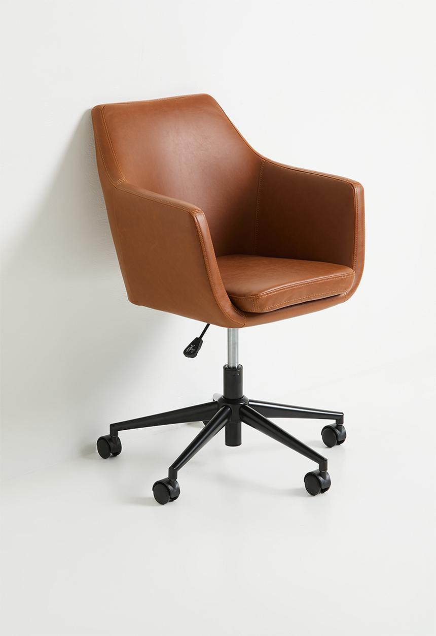 Sixth Floor - Nora desk chair - vintage brandy