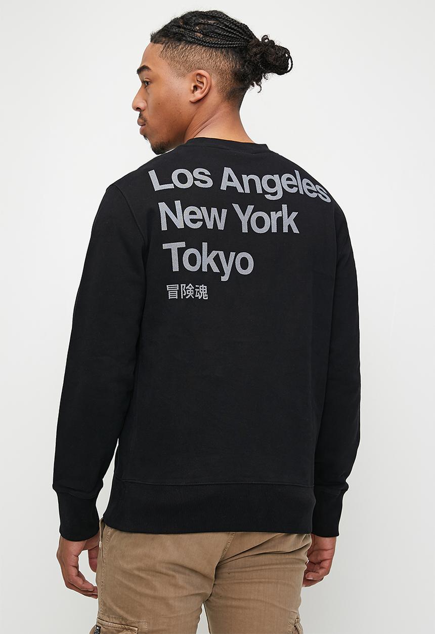 Superdry. - City Loose Crew Sweatshirt - Black