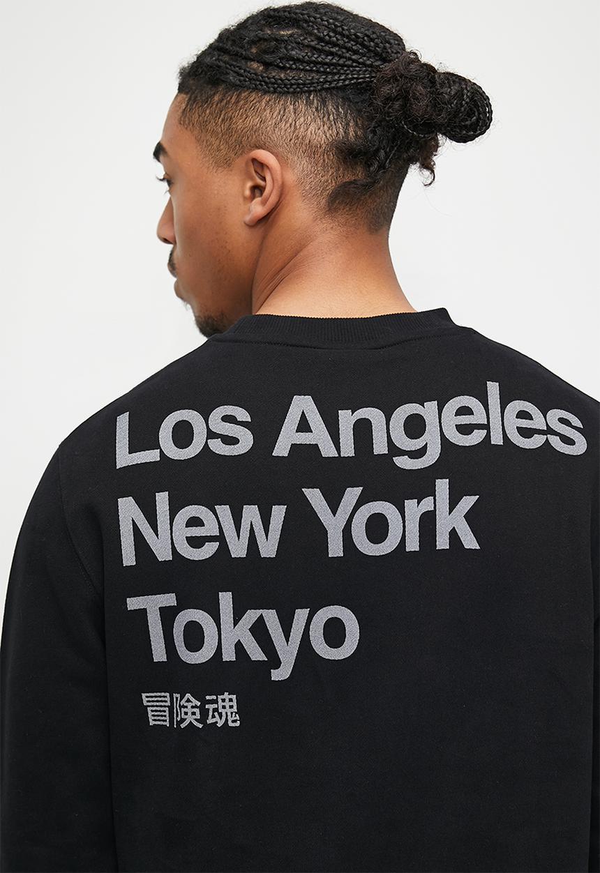 Superdry. - City Loose Crew Sweatshirt - Black