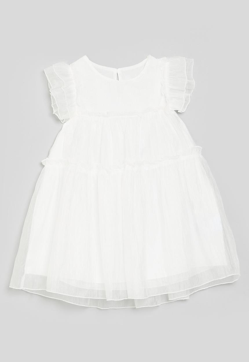 Pop Candy - Frilled sleeve dress - white