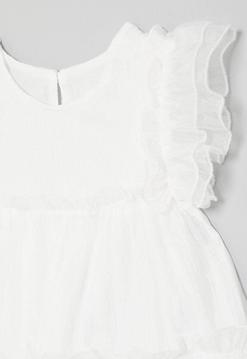 Pop Candy - Frilled sleeve dress - white