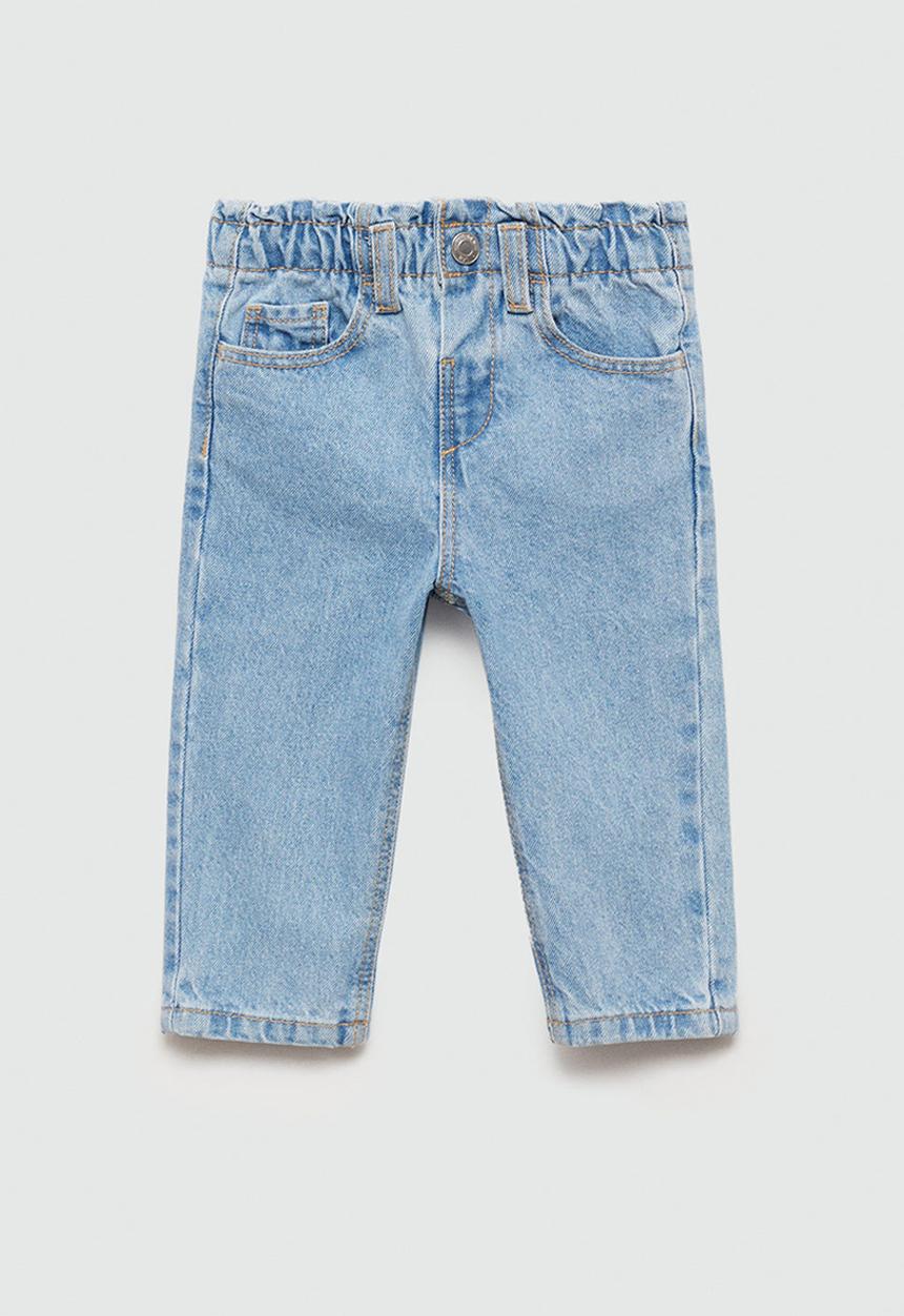 MANGO - Jeans paperbag - open blue