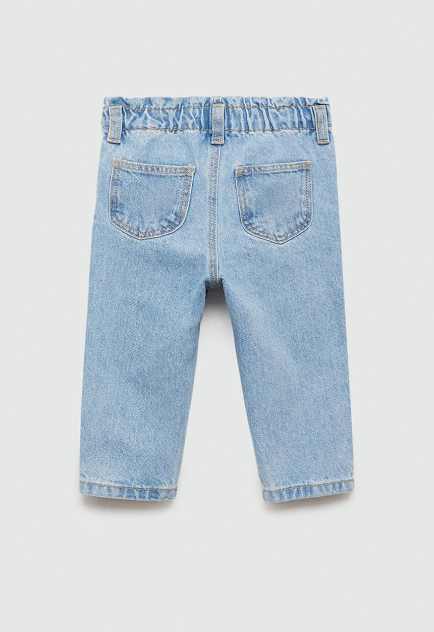 MANGO - Jeans paperbag - open blue