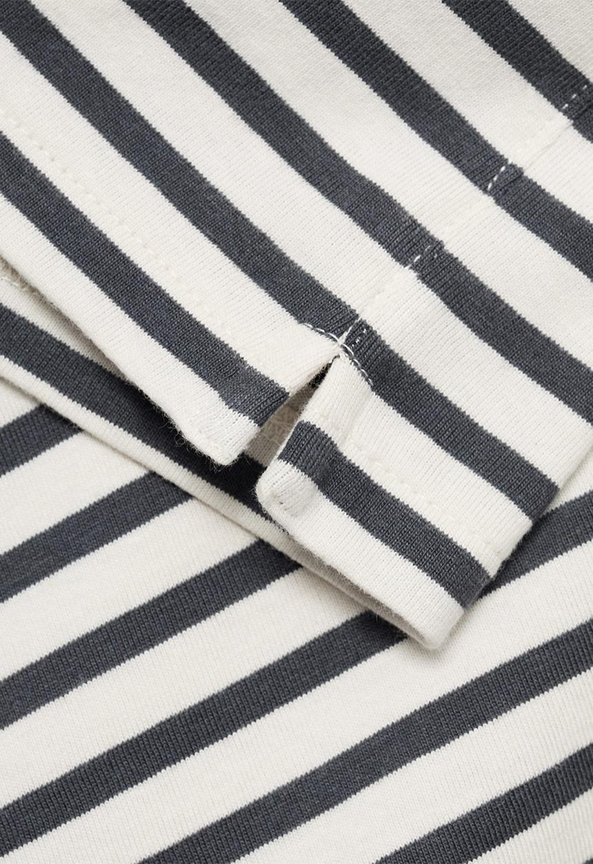 MANGO - T-shirt linesb - charcoal