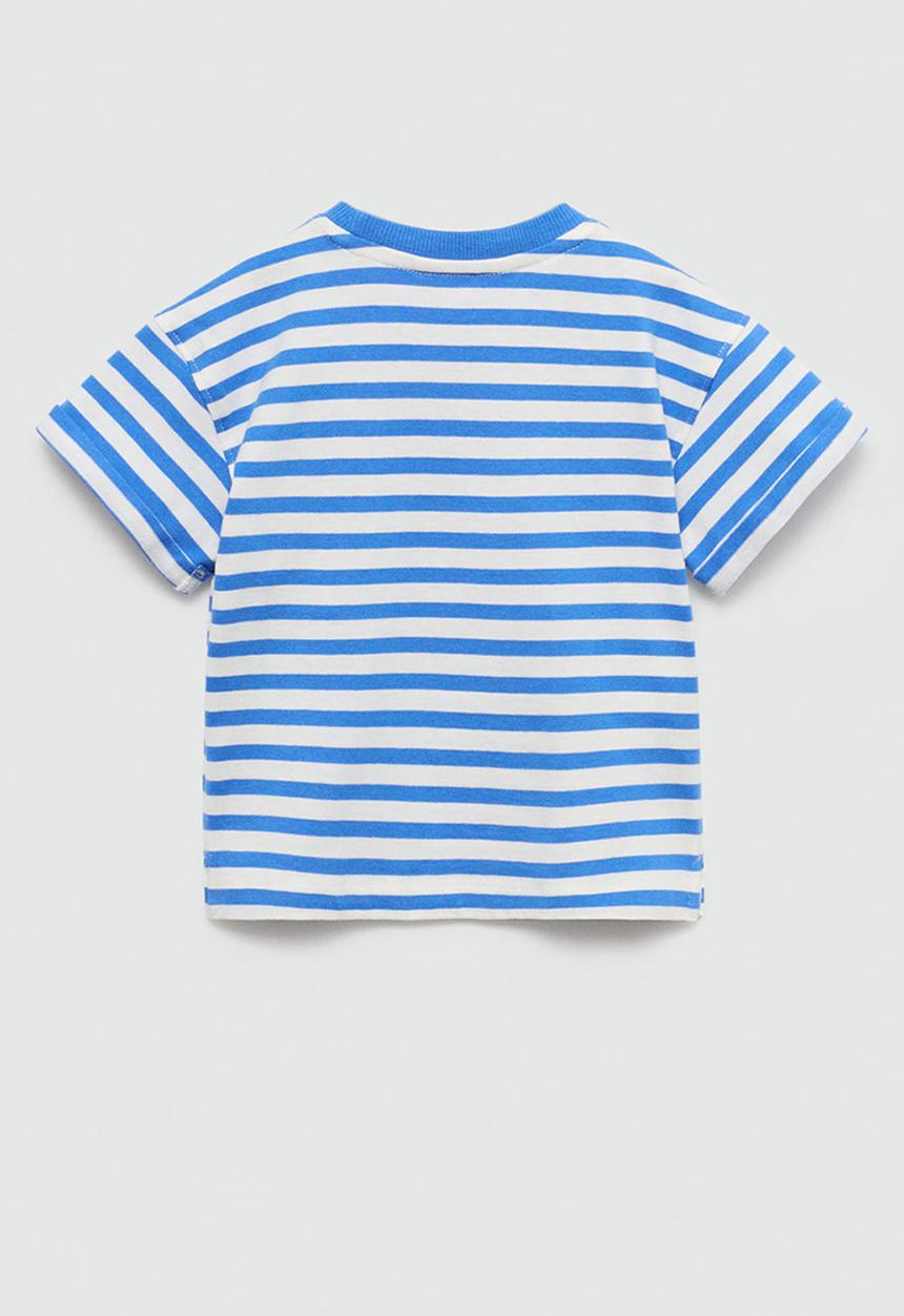 MANGO - T-shirt linesb - bright blue